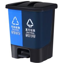 五月花 KLM-GB121 33*31*40cm 分类双桶垃圾桶 蓝色+绿色（单位：个）