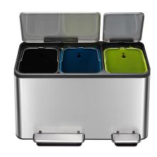 EKO EK9128 不锈钢脚踏垃圾桶 12L+12L 配色 (单位:个)