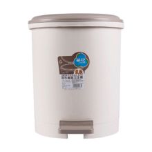 茶花 9.6L 脚踏家用清洁桶 灰黄色 （单位：个）
