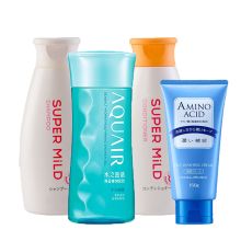 资生堂/Shiseido 员工福利定制套装150元档 洗护套装 （水之密语沐浴露+惠润洗发水+惠润护发素+花印洁面乳） 200ml+220ml+220ml+150g