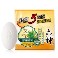 六神 艾叶滋润型 香皂 除菌 精油 通用规格,125*3块