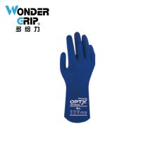 多给力(Wonder Grip) OP-600L 1 加长型pvc防化作业手套防护劳保手套 10/XL 蓝色(单位：包)