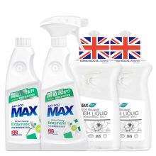 贝纯 欧洲进口 厨房清洁套装 油污泡泡洗洁精480ml*2瓶+香柠花果蔬清洗剂430ml*2瓶（单位：瓶）
