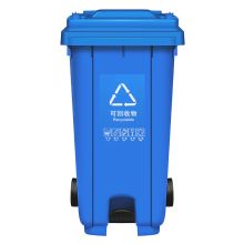 敏胤 MYL-7240-16 带轮户外其它垃圾标识分类垃圾桶 240L 蓝色 （单位：个）