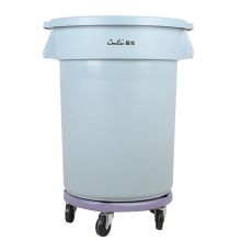 白云清洁 80L 带底座深灰色垃圾桶（单位：个）