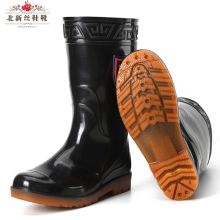 澳特踏雨 817^202203110003 ^ 中筒雨鞋男黑工作防水鞋中帮劳保三防PVC雨靴 PVC(聚氯乙烯)39-45