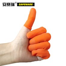安赛瑞 12511-202111160128 - 麻点防滑乳胶手指套 S 橙色
