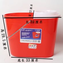 珠江 33*22*29.5cm 加厚塑料手压拧干地拖桶 红色 (单位:个)