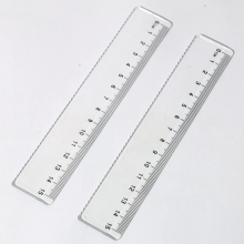 云端启YUNDUANQI 透明直尺带波浪15/20cm